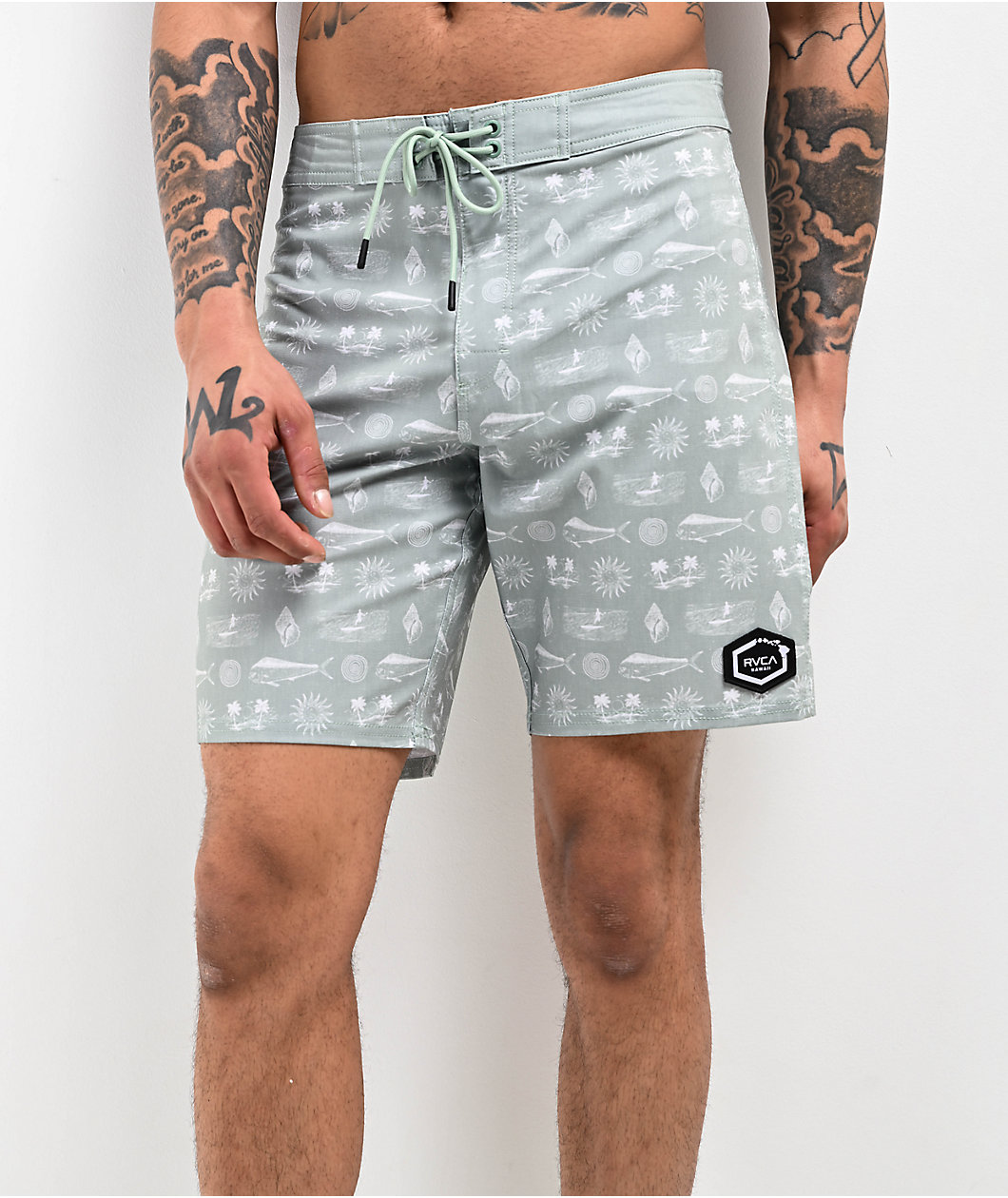 RVCA Dorado Hemp Stretch Green Haze Board Shorts