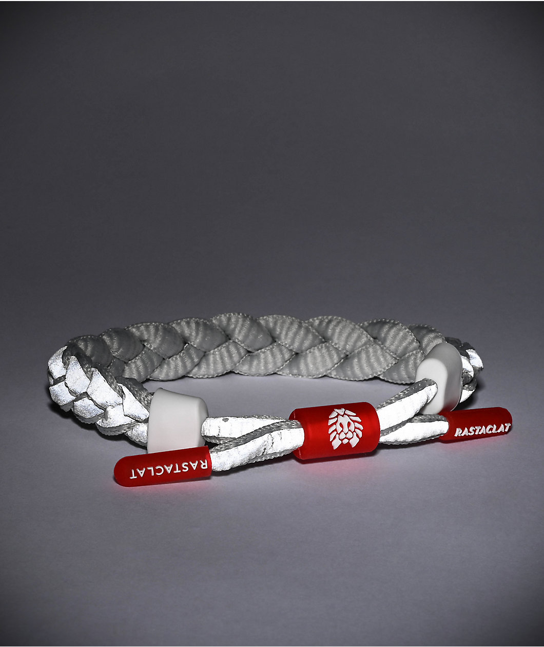 Rastaclat Grey Matter Grey & Red Bracelet