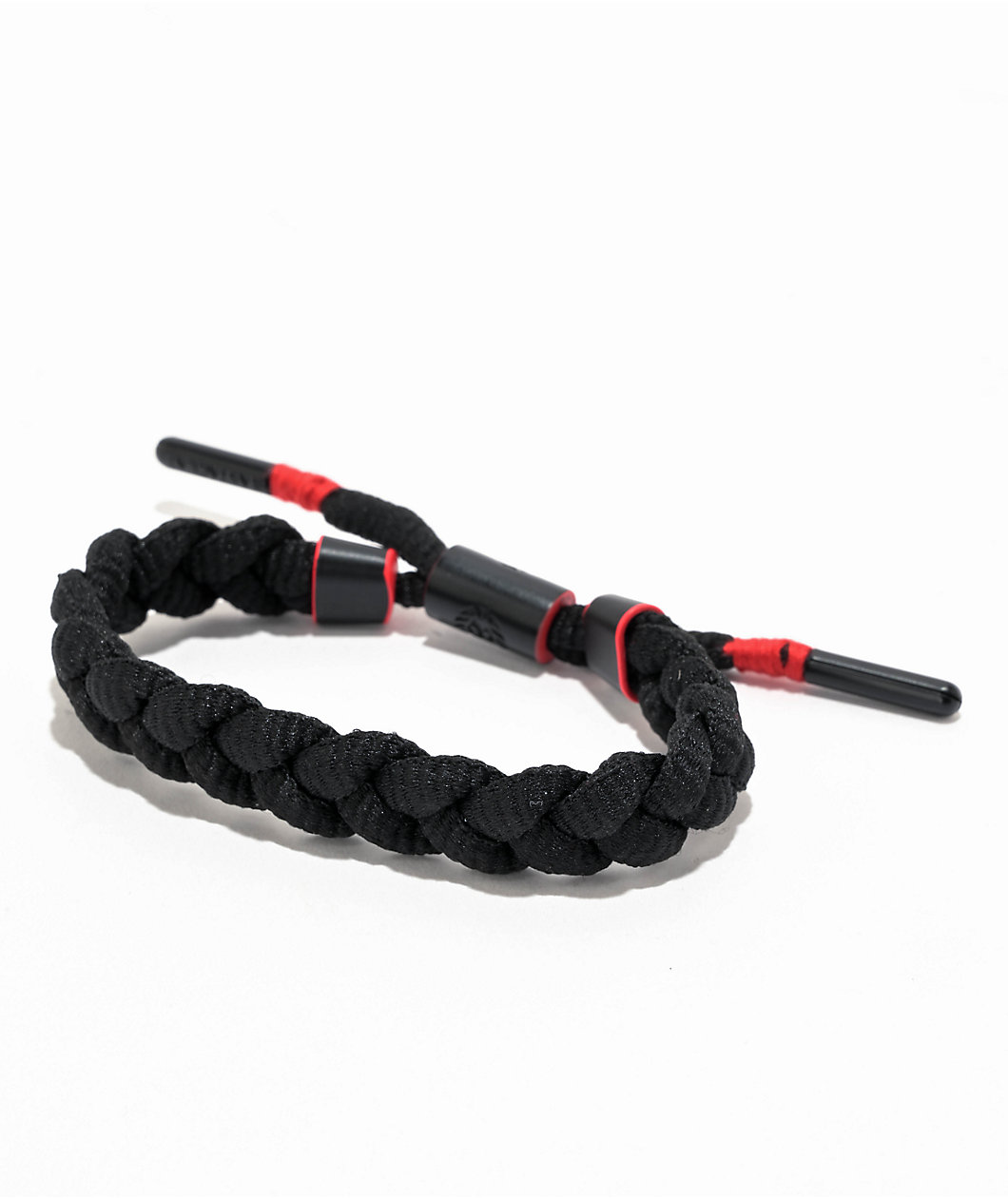 Rastaclat Venture Black & Red Braided Bracelet