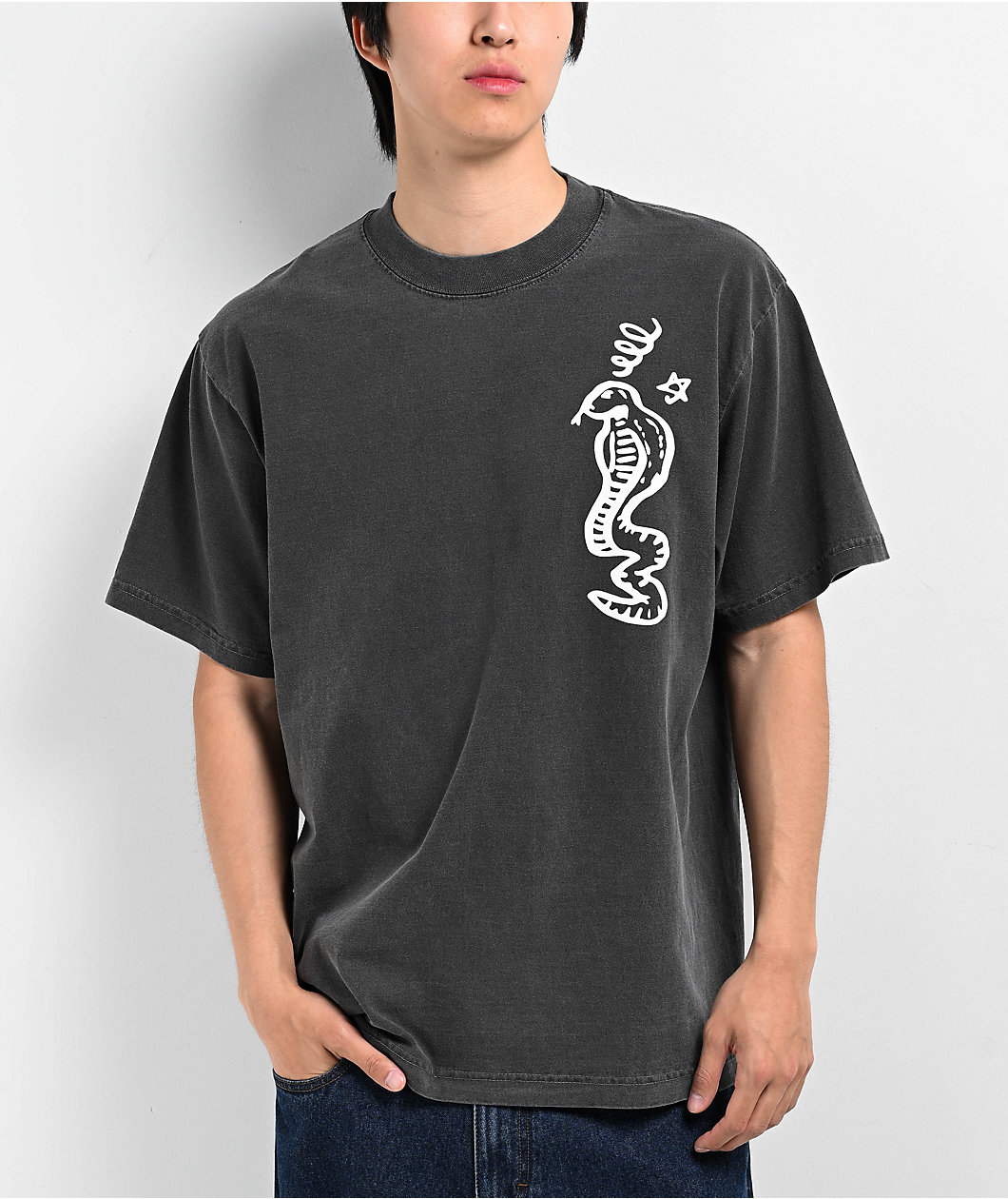 Real Buy Snake Black Wash T-Shirt