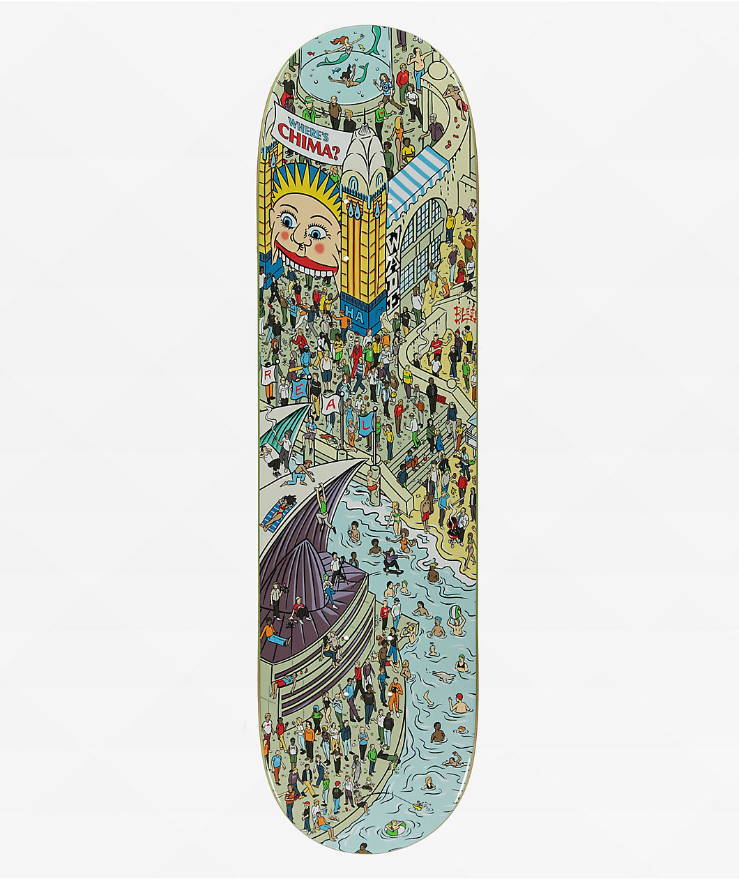 Real Chima Where's Chima? 8.28" Skateboard Deck