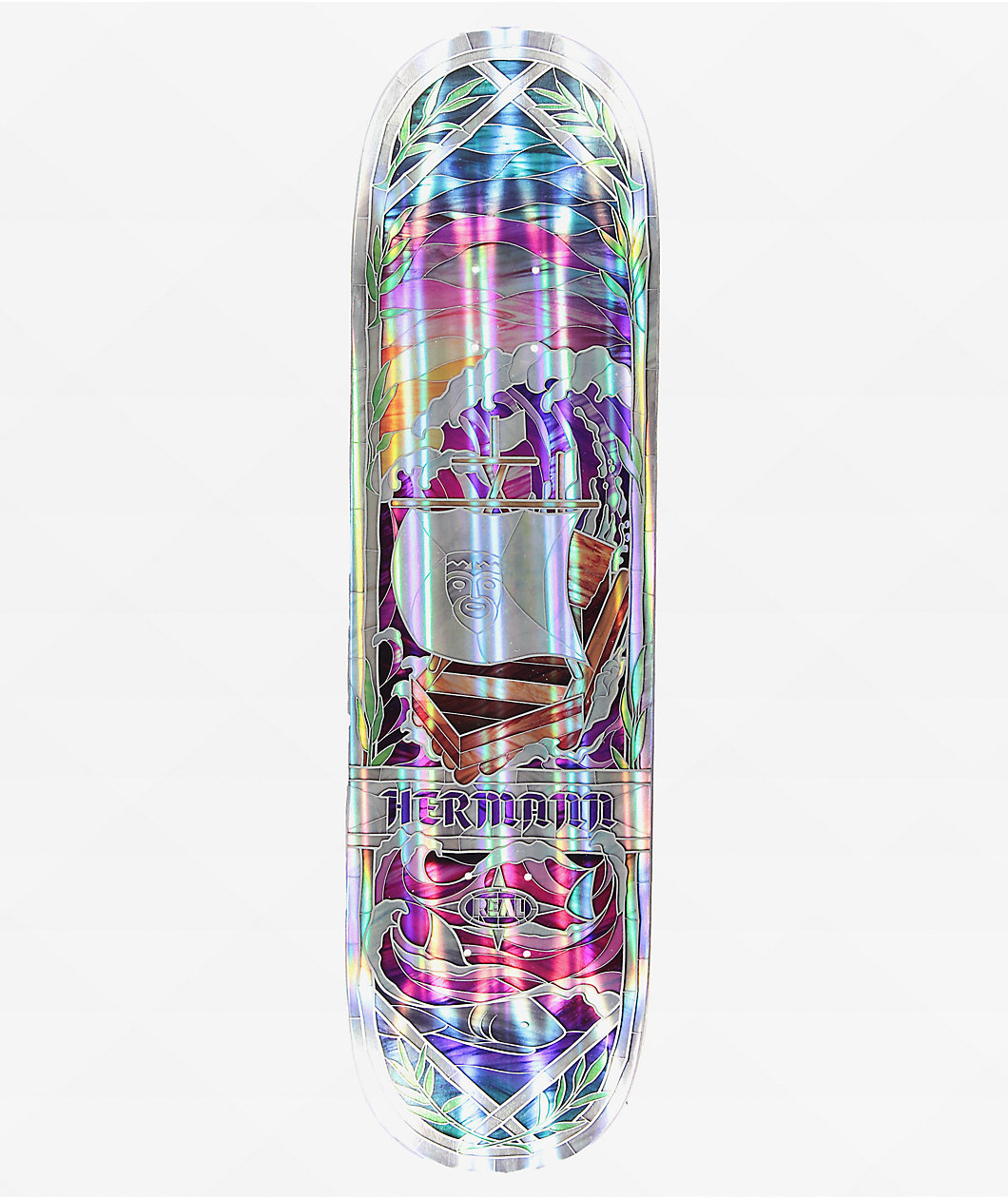 Real Hermann Cathedral Holographic 8.38" Skateboard Deck