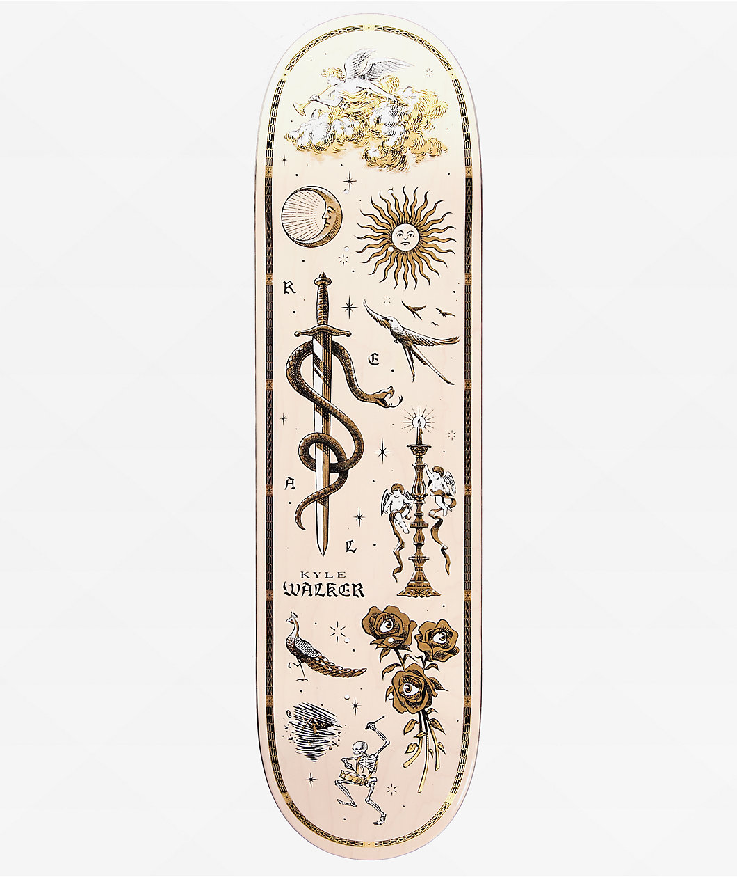 Real Walker Engraved 8.38" Skateboard Deck
