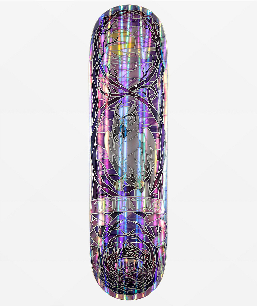 Real Wilkins Holographic Cathedral Rainbow 8.5" Skateboard Deck