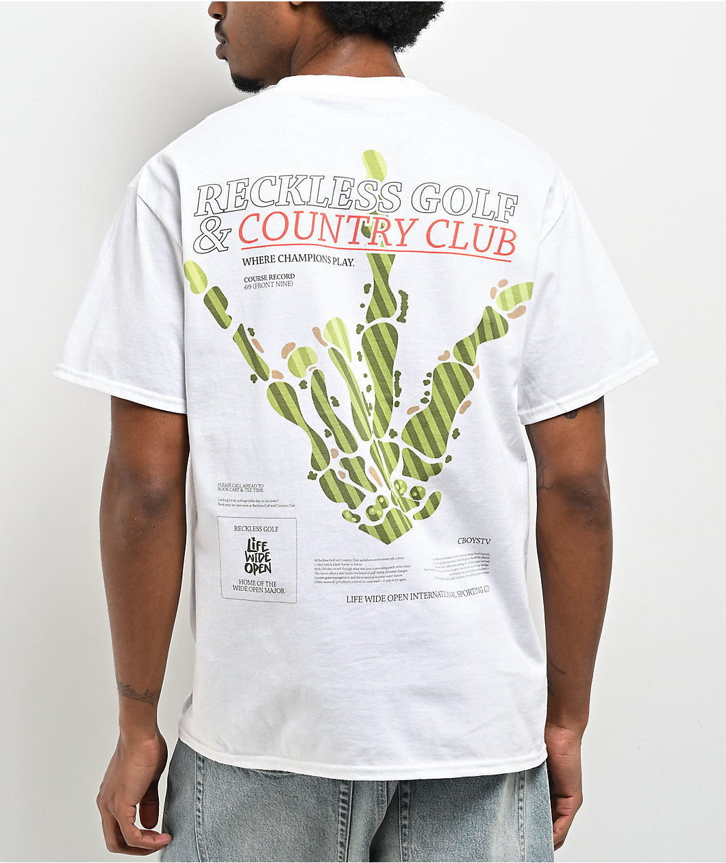 Reckless Golf by CboysTV Country Club White T-Shirt