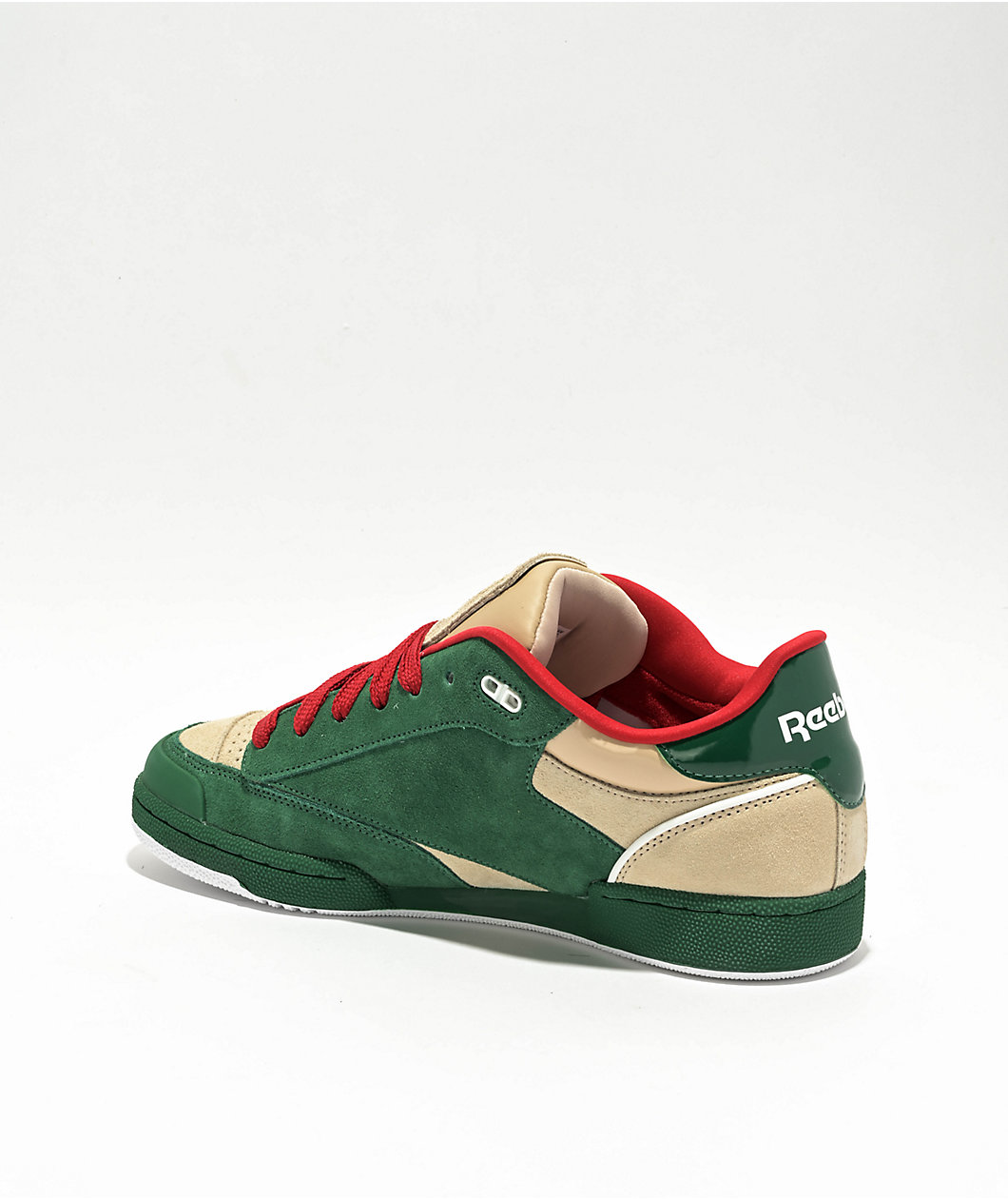 Reebok Club C Bulc Dark Green & Oat Skate Shoes