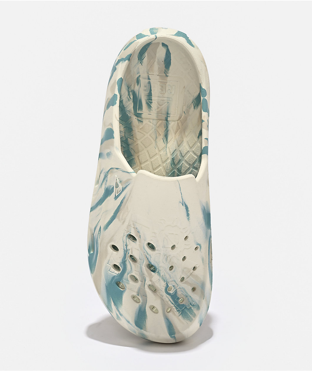 Reef Glider Off White & Blue Slide Sandals