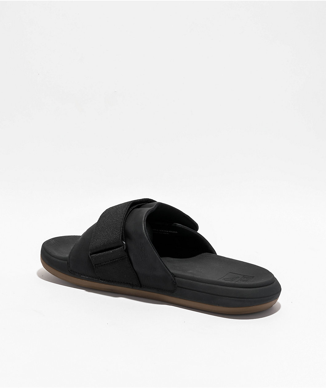 Reef Sojourn Black & Gum Slide Sandals