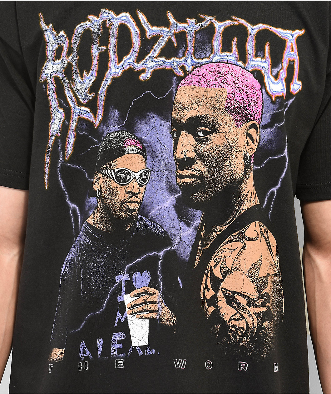 Rodman Apparel  Rodzilla Lightning Black T-Shirt