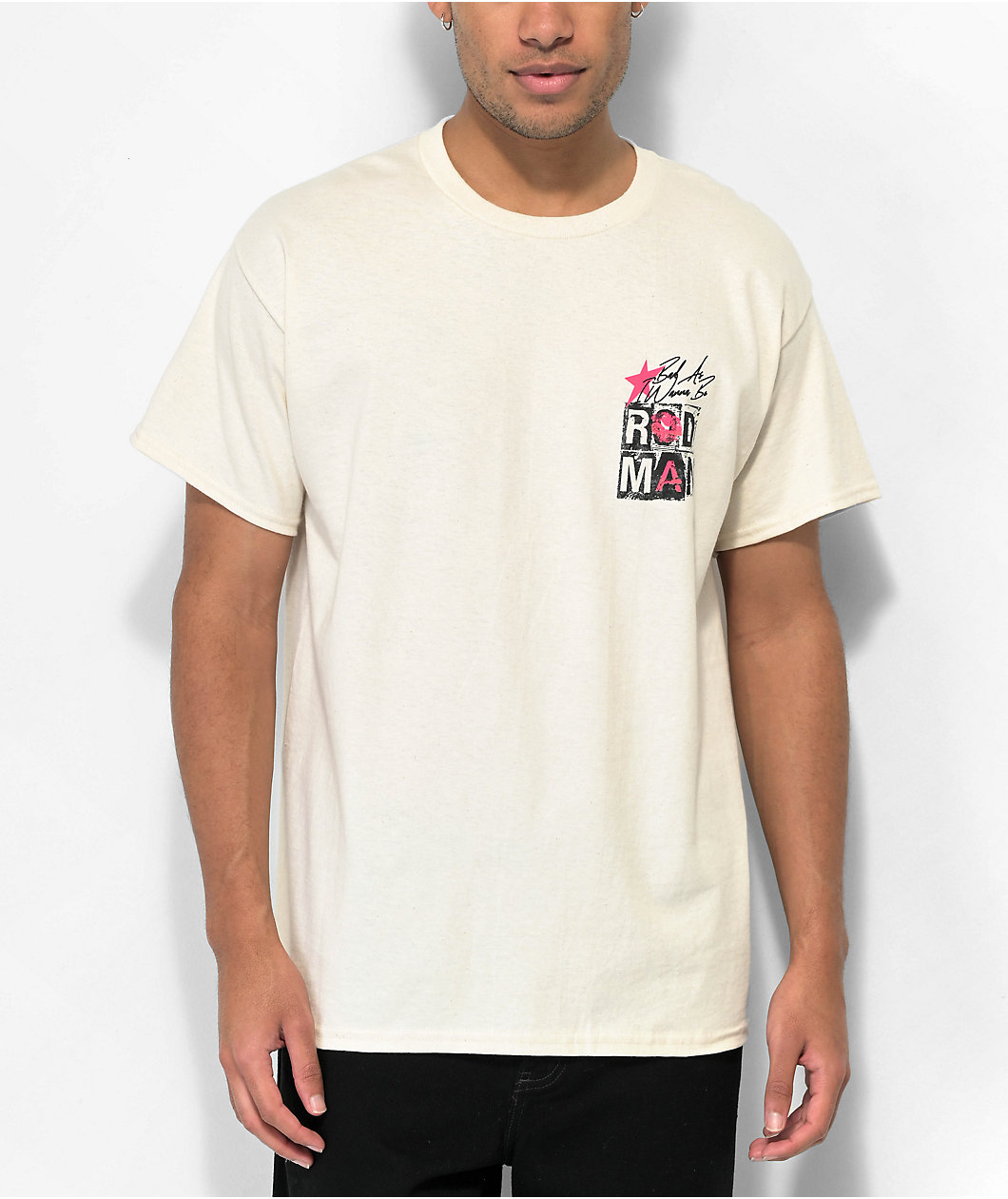 Rodman Apparel Bad As I Wanna Be Cream T-Shirt
