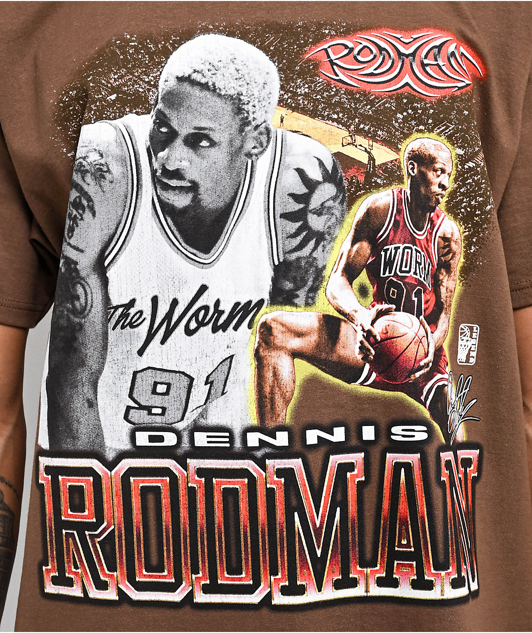 Rodman Apparel Classic Court Brown T-Shirt