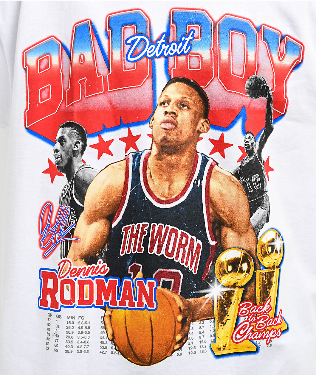 Rodman Apparel Detroit Bad Boy White T-Shirt