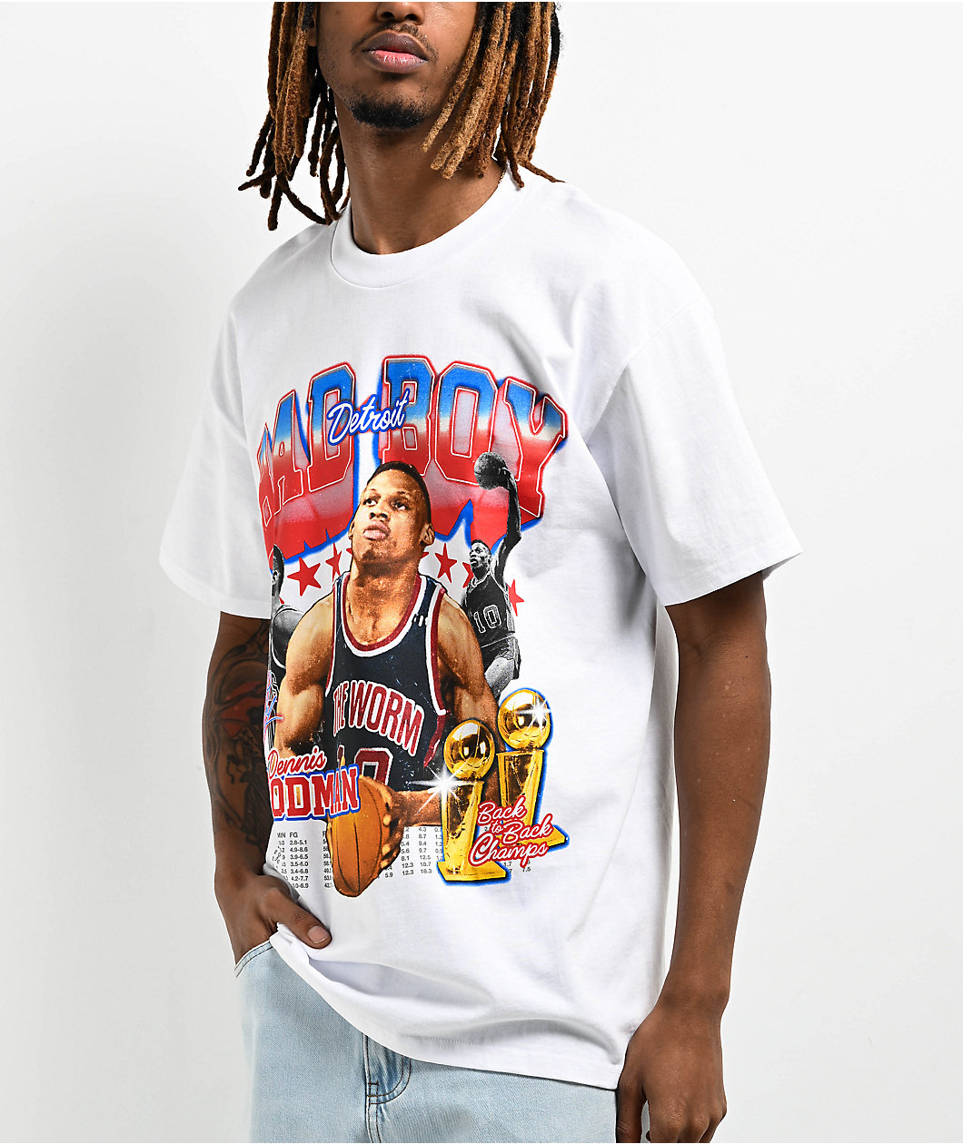 Rodman Apparel Detroit Bad Boy White T-Shirt