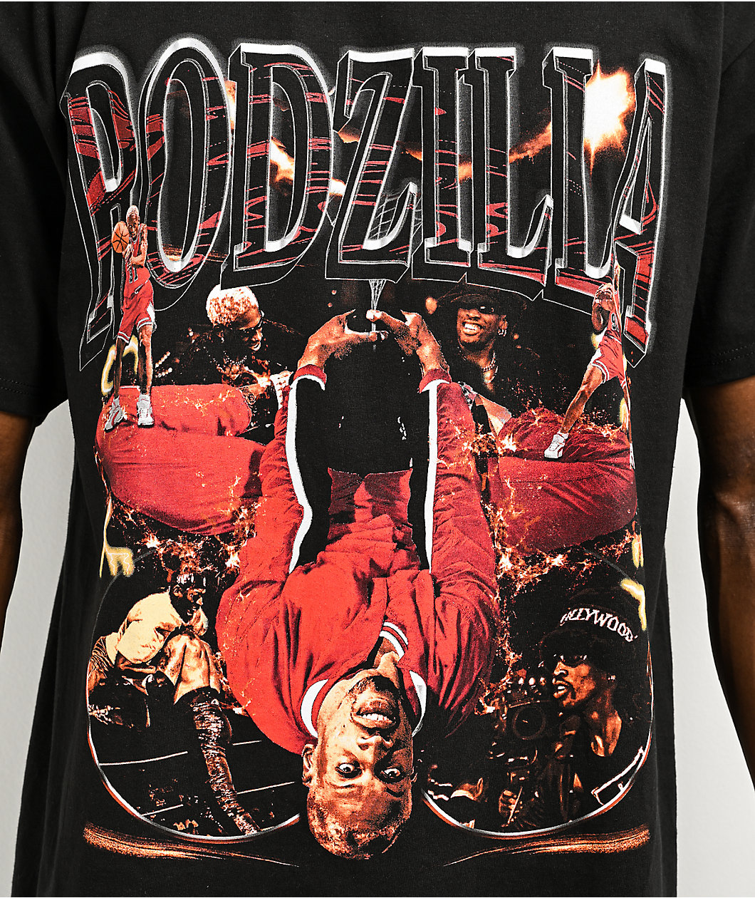 Rodman Apparel Flipped Bootleg Black T-Shirt