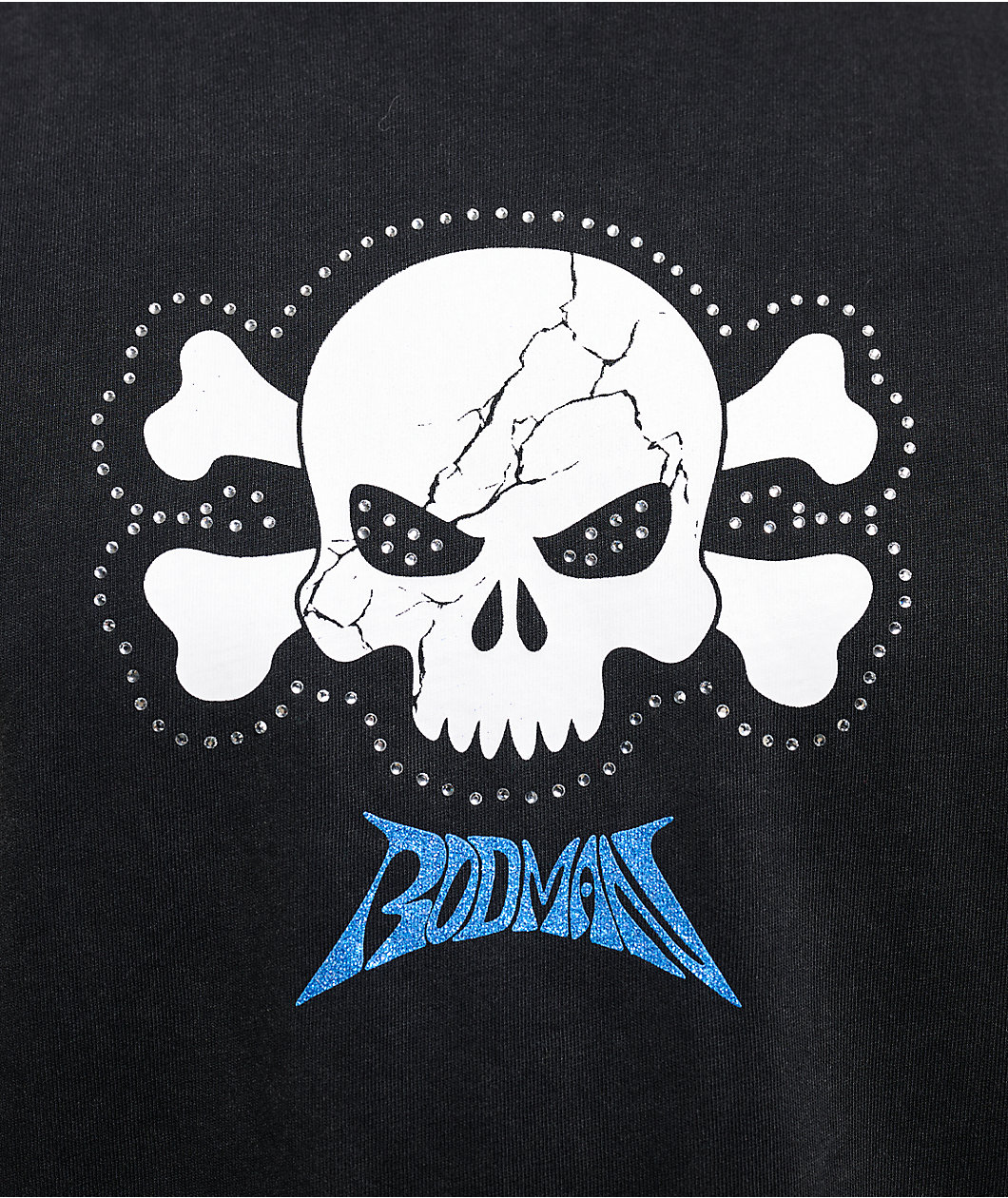 Rodman Apparel Skull N' Crossbones Black Wash T-Shirt