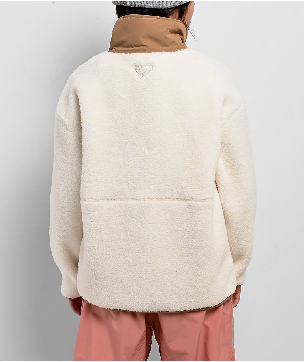 Roxy Axel Vanilla Sherpa Button Up Jacket