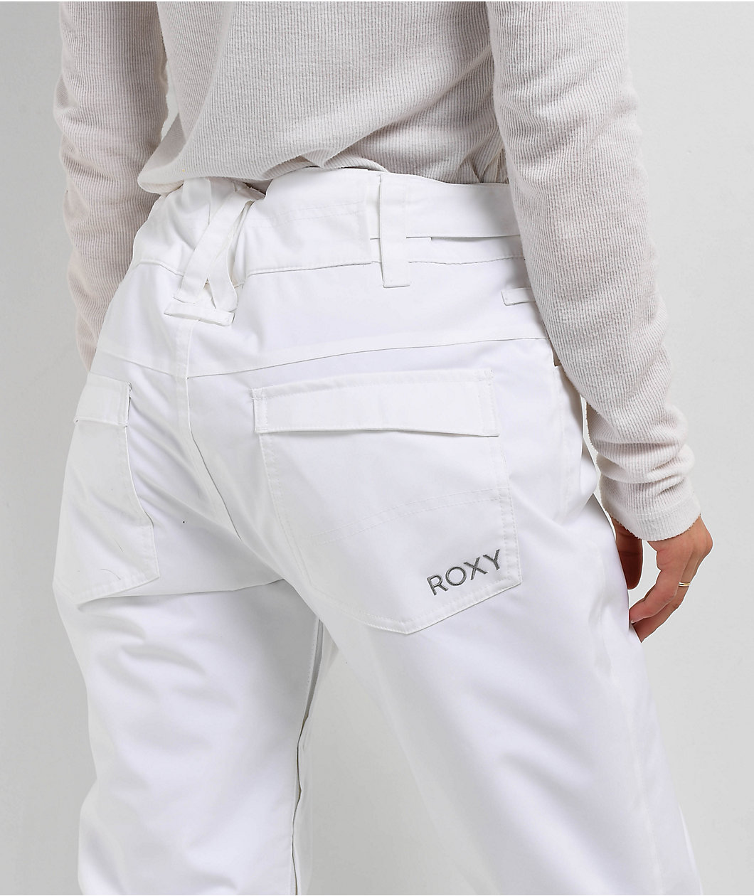 Roxy Backyard White 10K Snowboard Pants