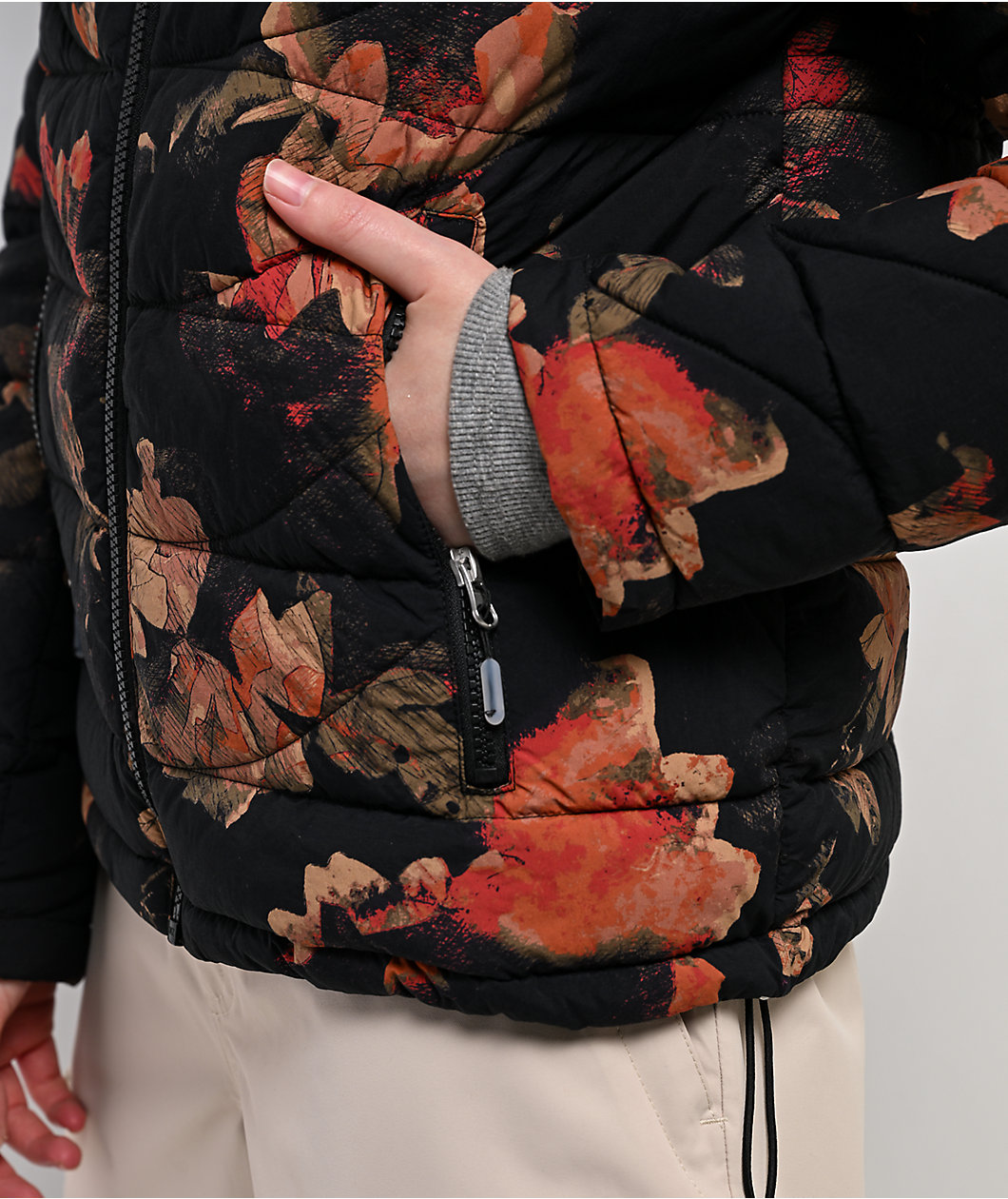 Roxy Christal Rose Garden Puffer Jacket