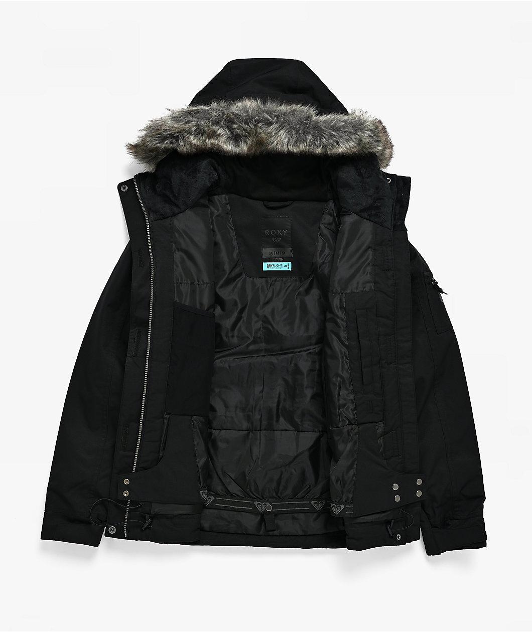 Roxy Meade Faux Fur Black 10K Snowboard Jacket