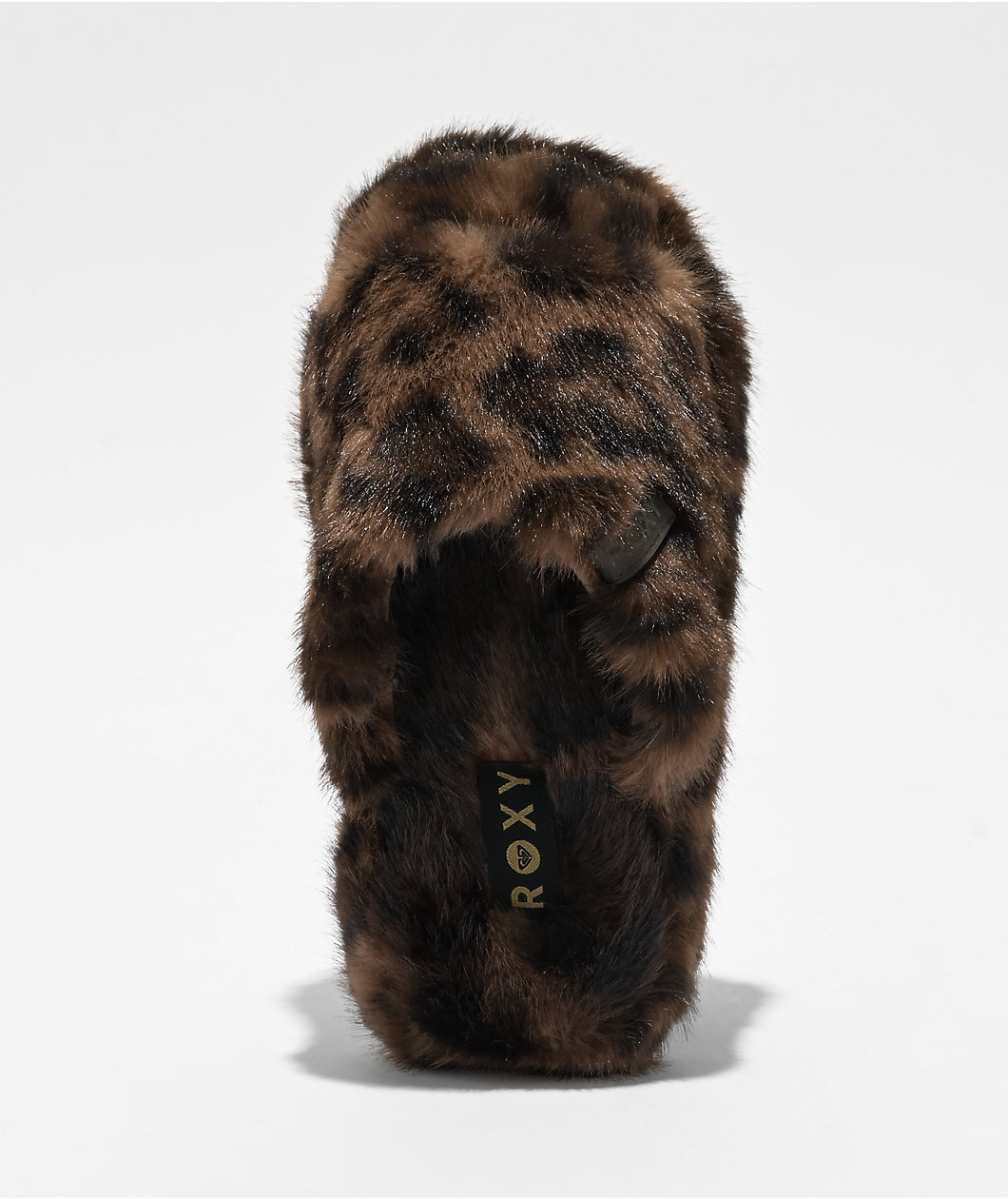 Roxy Sloane Leopard Print Faux Fur Slides