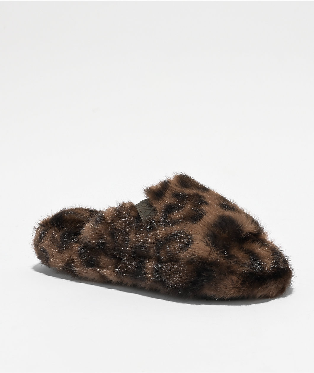 Roxy Sloane Leopard Print Faux Fur Slides