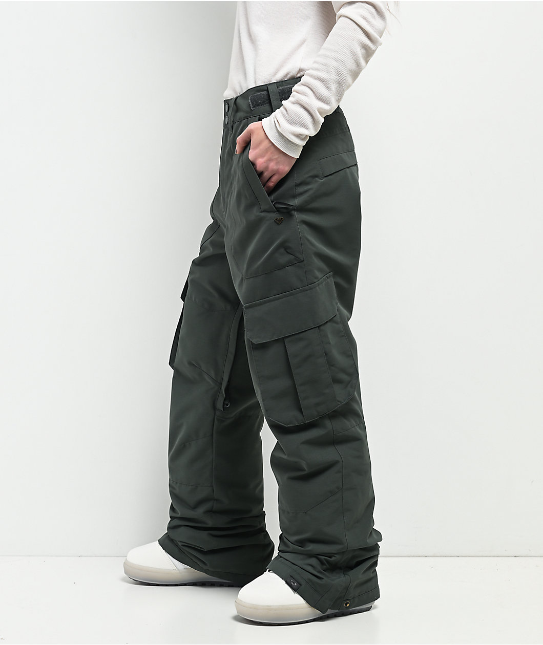 Roxy Trooper Green 10K Cargo Snowboard Pants