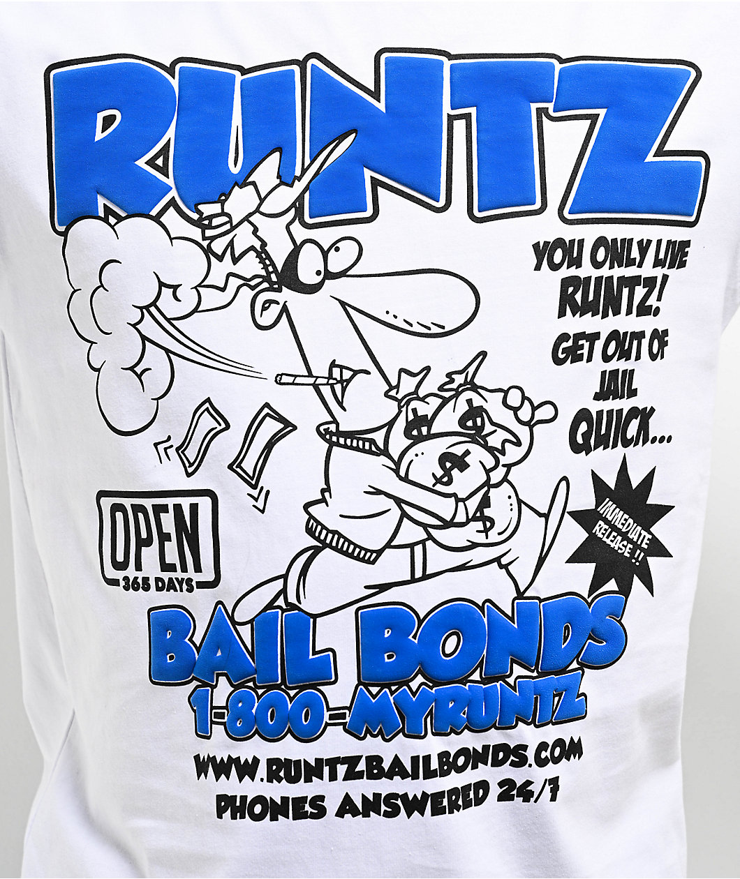 Runtz Bail Bonds White T-Shirt