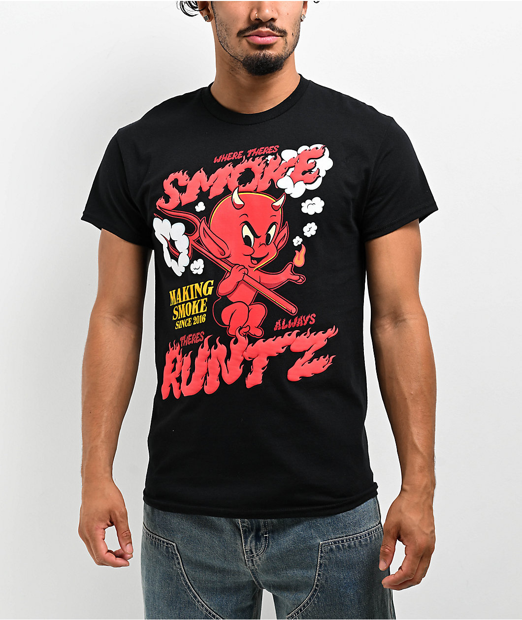 Runtz Where's The Smoke Black T-Shirt