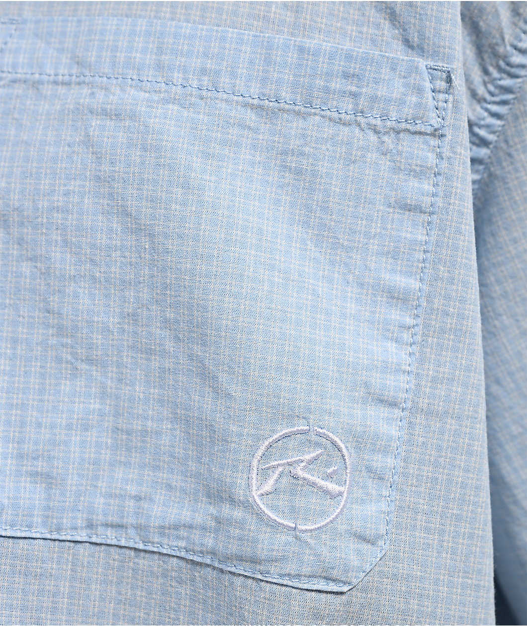 Rusty Hoodus Light Blue Plaid Button Up Shirt