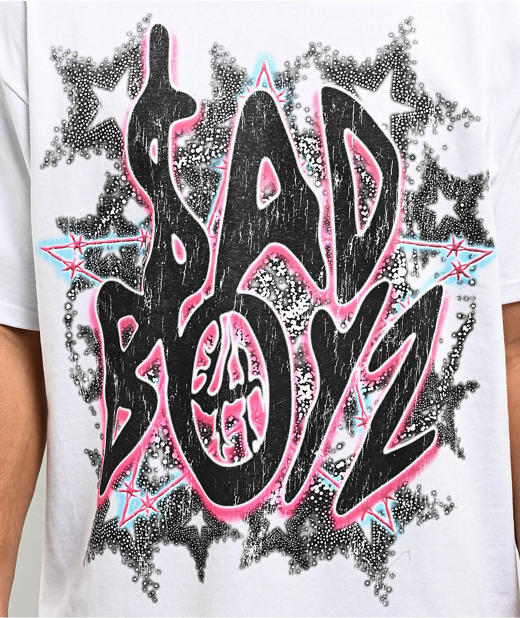 SAD BOYZ by Junior H  X Lost Hills Stars White T-Shirt