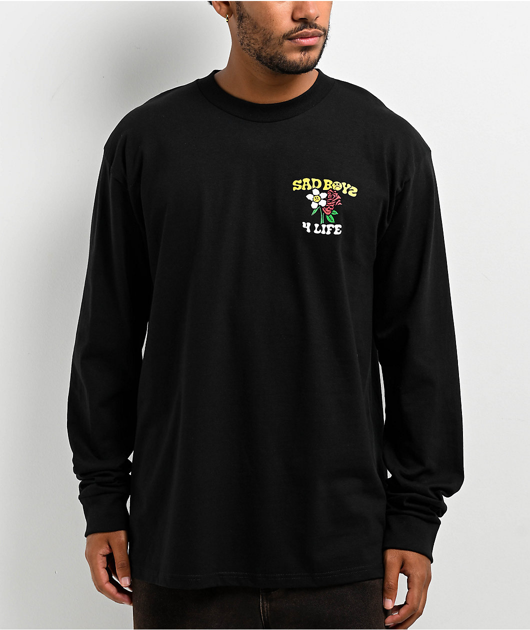 SAD BOYZ by Junior H 4 Life Black Long Sleeve T-Shirt