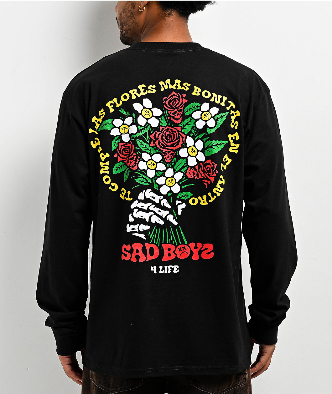 SAD BOYZ by Junior H 4 Life Black Long Sleeve T-Shirt