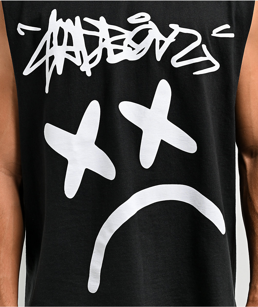 SAD BOYZ by Junior H Face Black Tank  Top