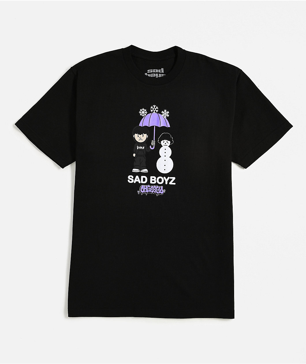 SADBOYZ by Junior H x OTXBOYZ Snowman Black T-Shirt