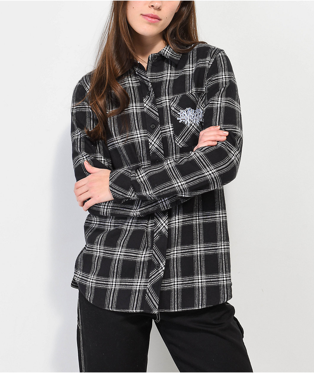 SWIXXZ Chrome Black & White Flannel Shirt