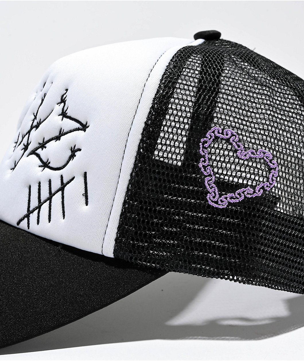 SWIXXZ Cute N Creepy Black & White Trucker Hat