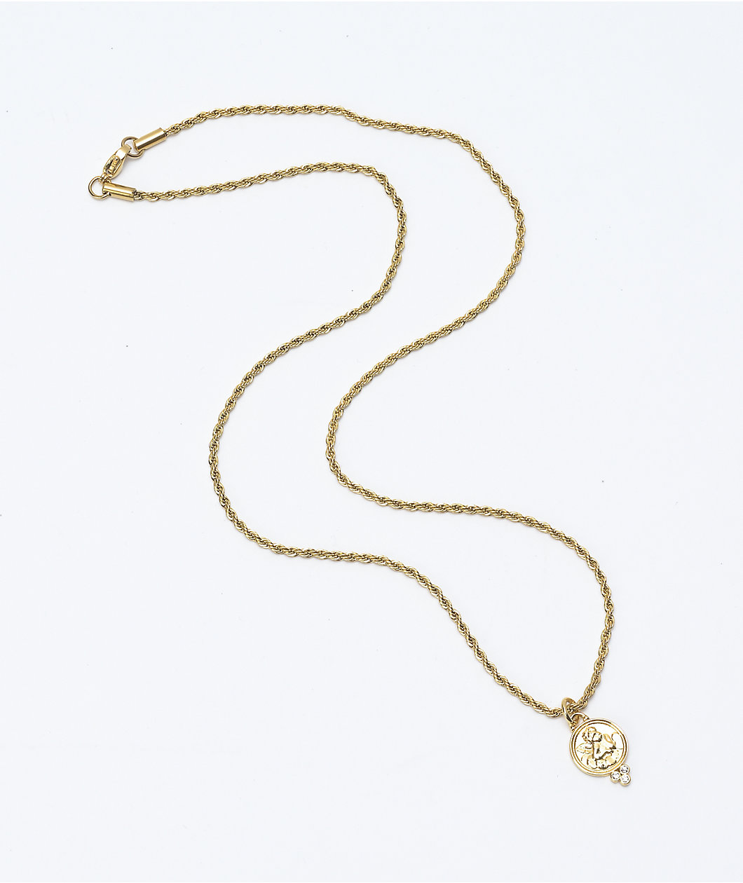 Saint Midas Cupid 20" Gold Necklace