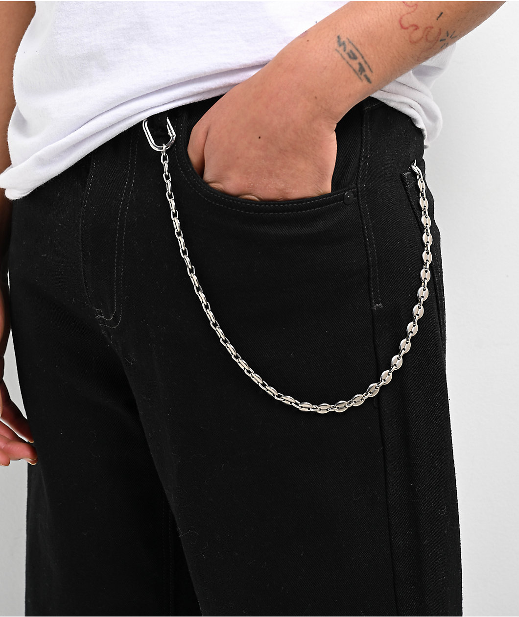 Saint Midas Mariner Silver Pocket Chain