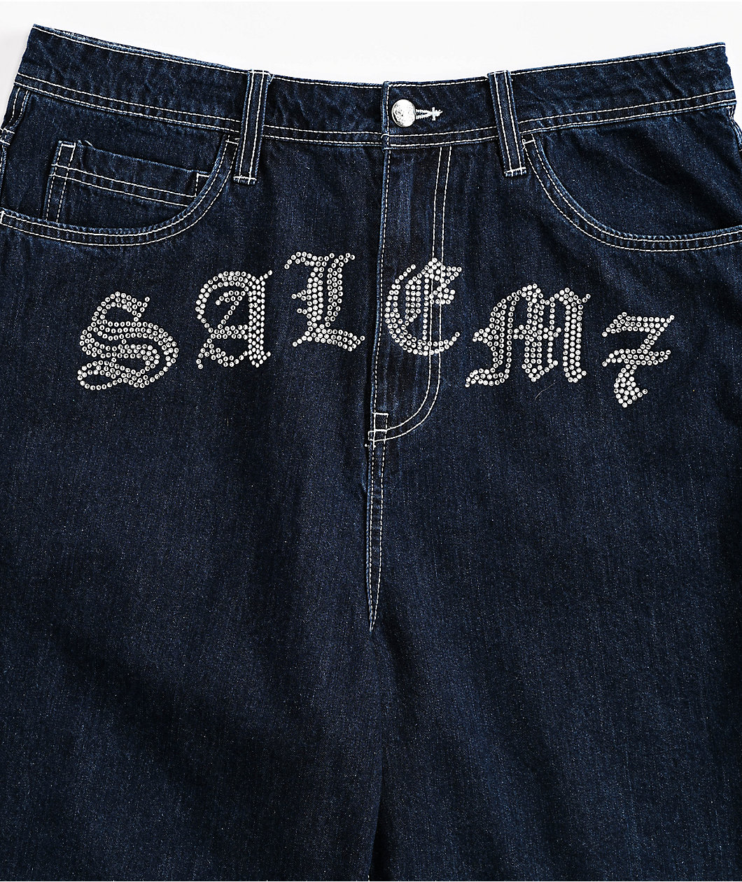 Salem7 Blingy Jorts Blue Denim Shorts