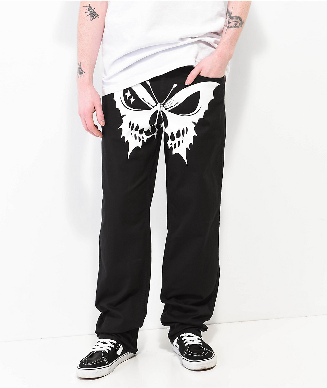 Salem7 Butterfly Black Denim Jeans
