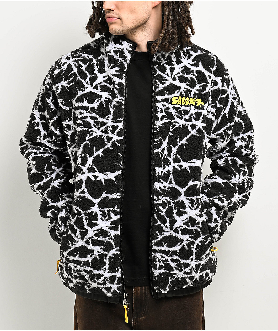 Salem7 Thorny Black Sherpa Jacket