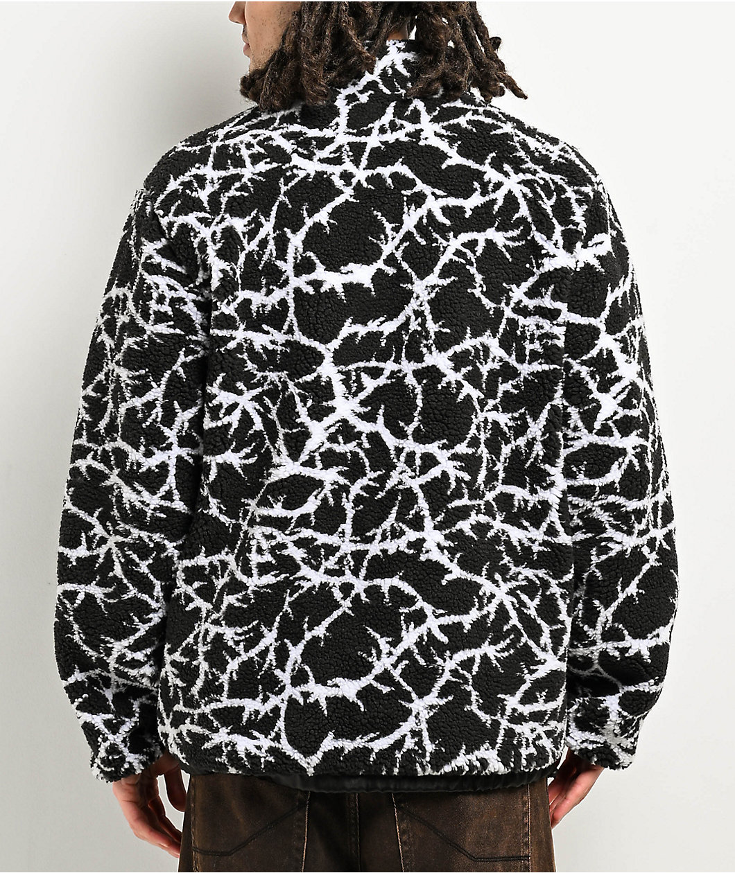 Salem7 Thorny Black Sherpa Jacket