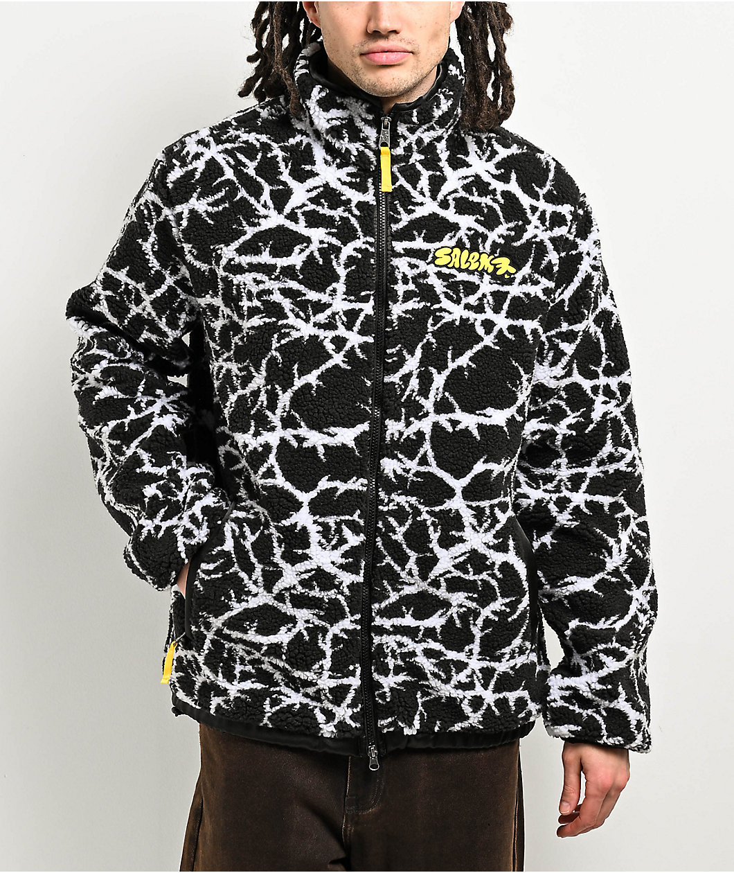 Salem7 Thorny Black Sherpa Jacket