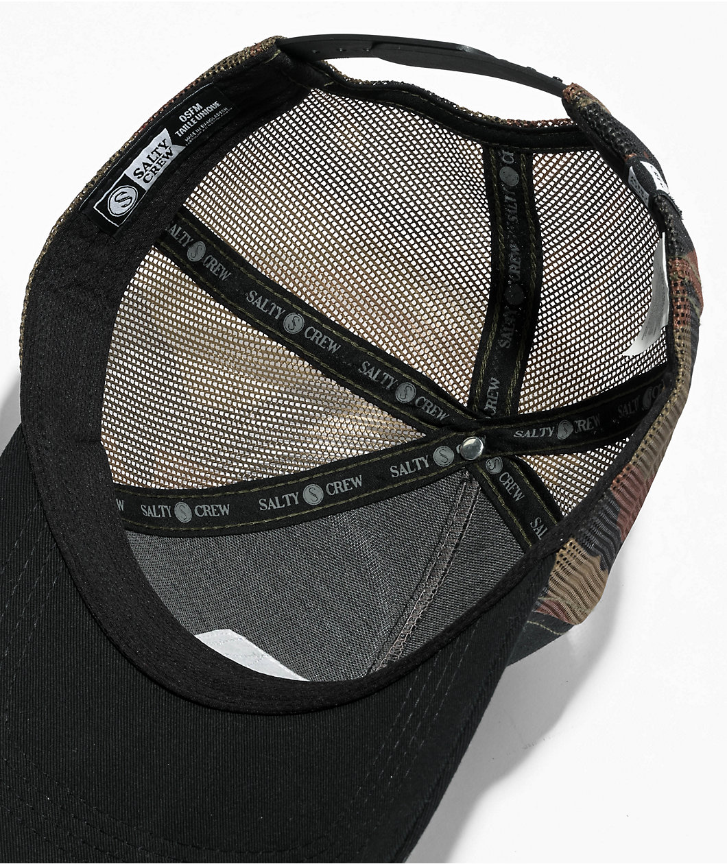 Salty Crew Big Mouth Black & Camo Trucker Hat