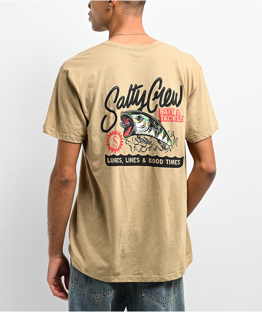 Salty Crew Castoff Khaki T-Shirt