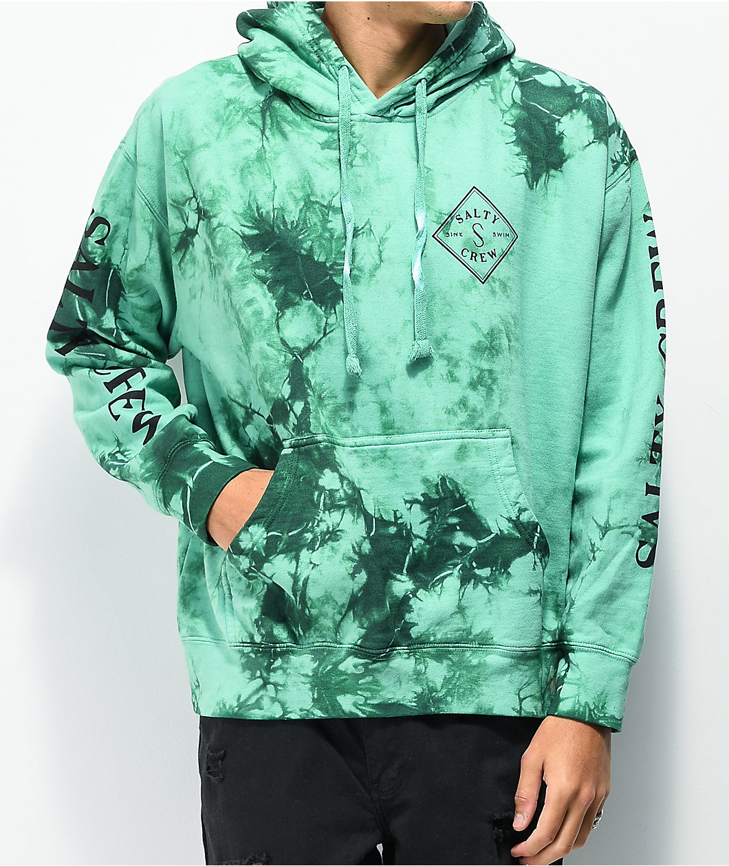 Salty Crew Tippet Sea Blue Tie Dye Hoodie