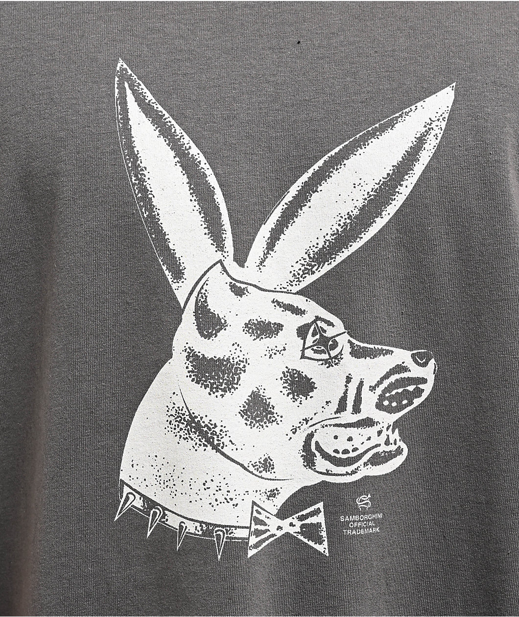 Samborghini Bunny Dog Charcoal T-Shirt