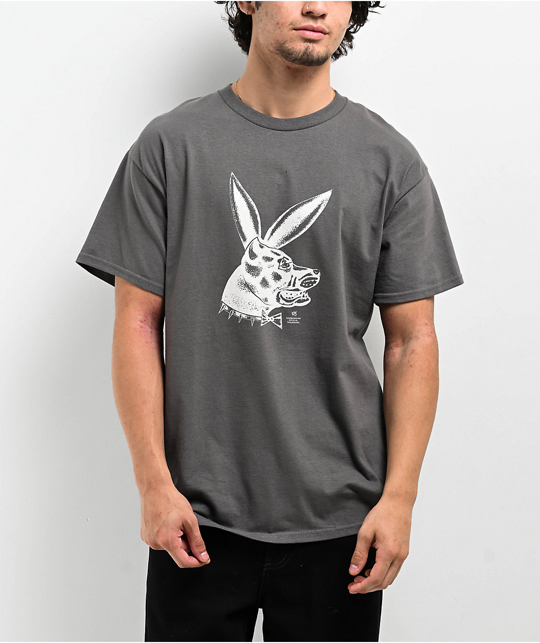 Samborghini Bunny Dog Charcoal T-Shirt