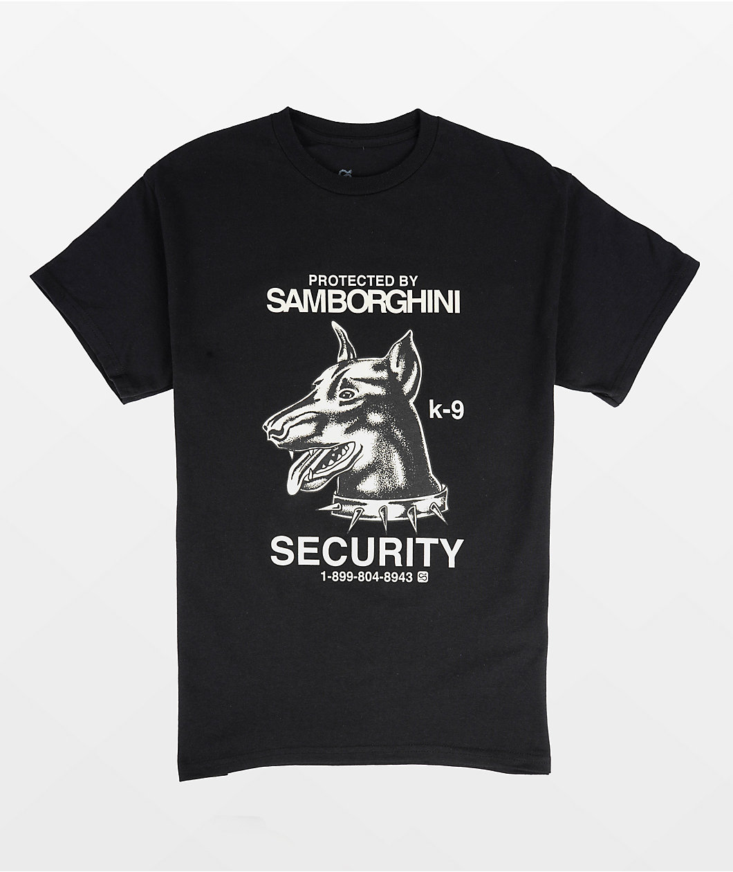 Samborghini Security Dog Black T-Shirt