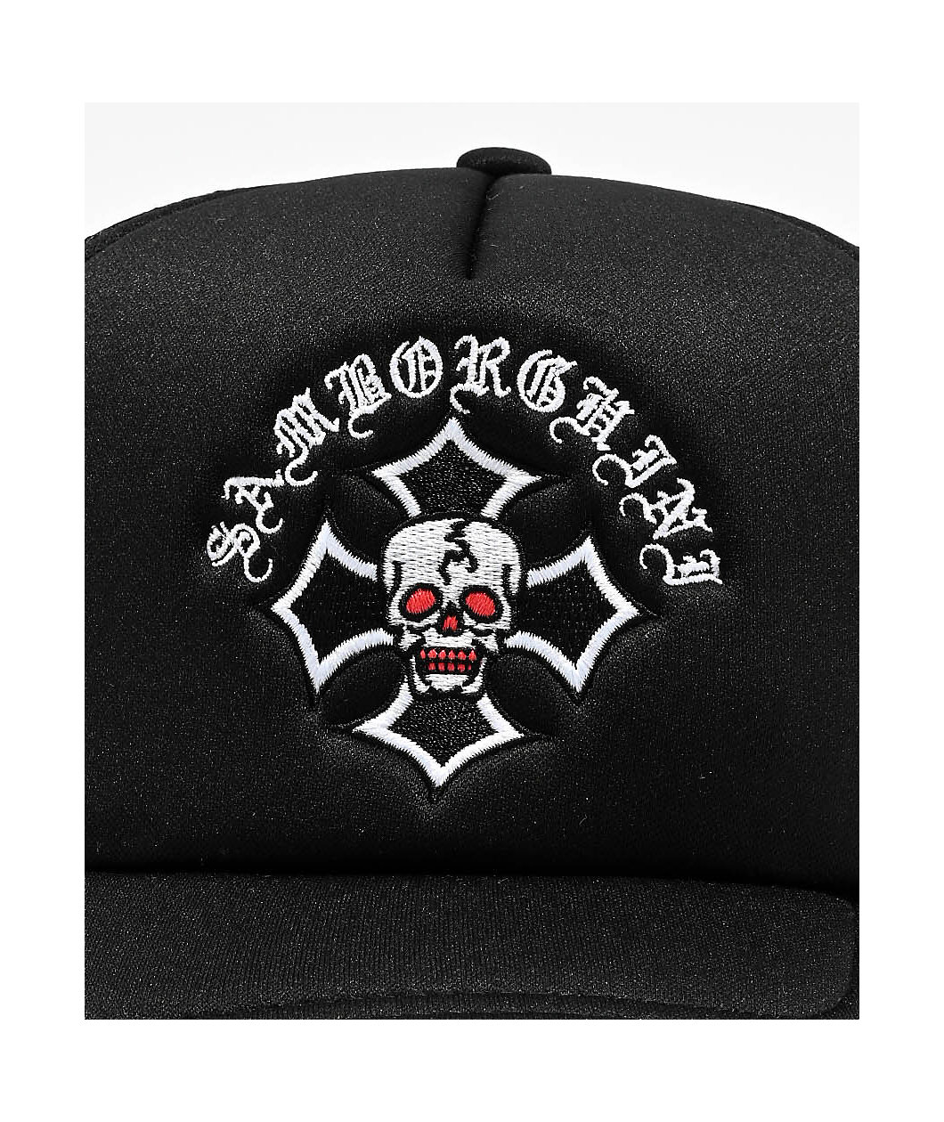 Samborghini Skull Cross Black Trucker Hat